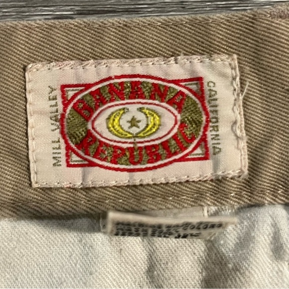 Banana Republic Pants Mens 34 Brown Straight Chino Cotton Vintage 80’s Hong Kong - Picture 4 of 9